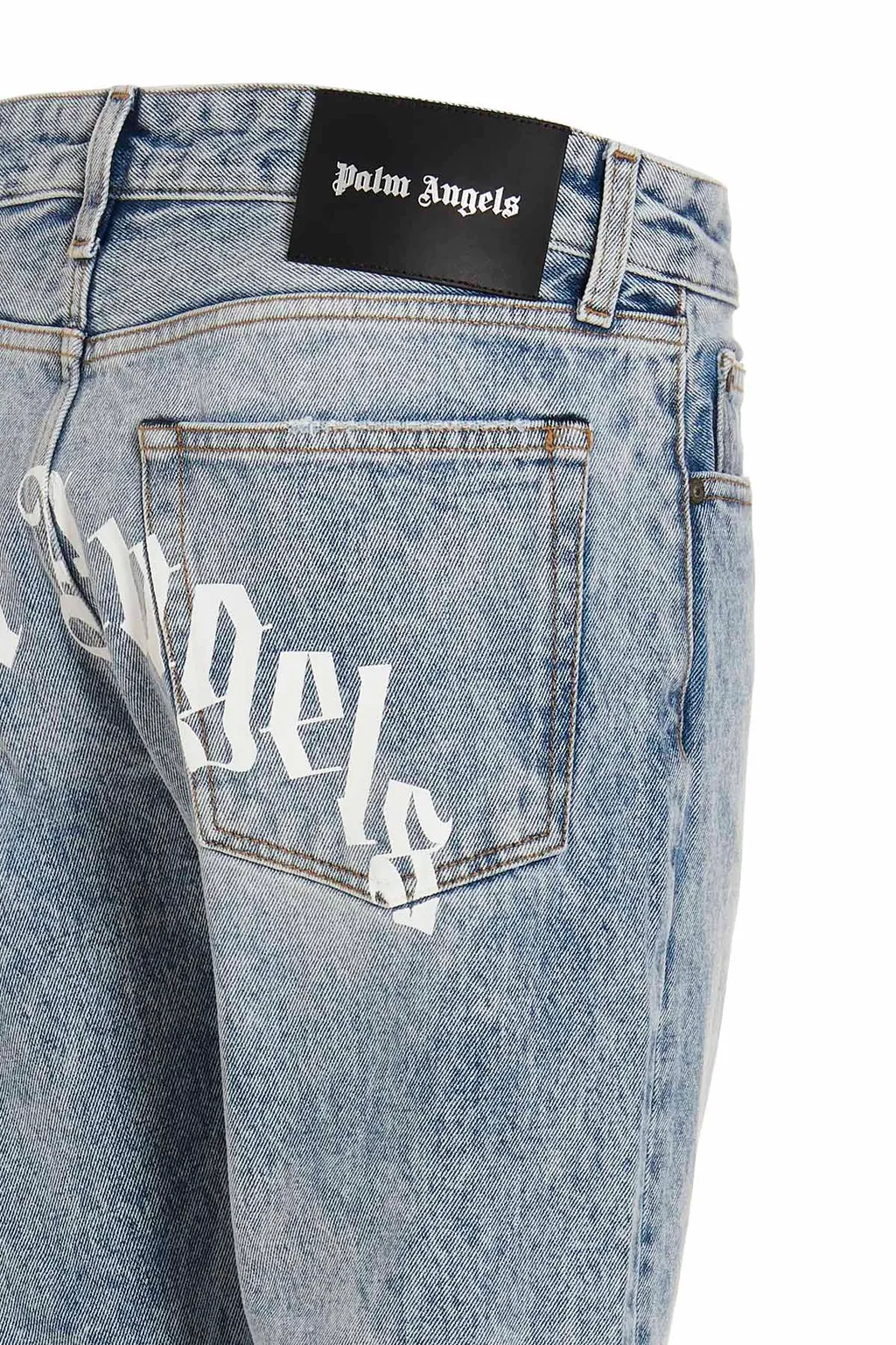 Logo-Printed High Waist Jeans
