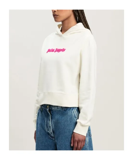 Logo Embroidered Drop Shoulder Hoodie