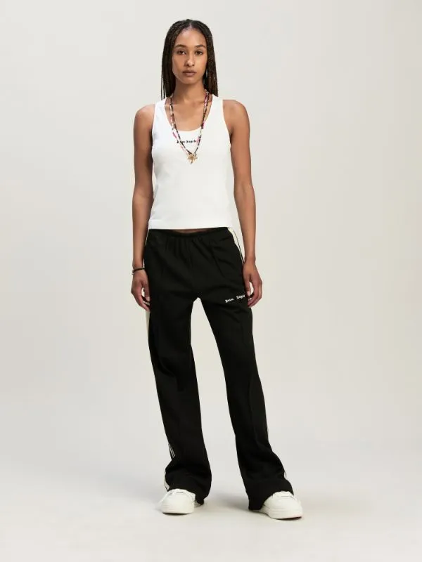 Logo Embroidered Ribbed Tank Top