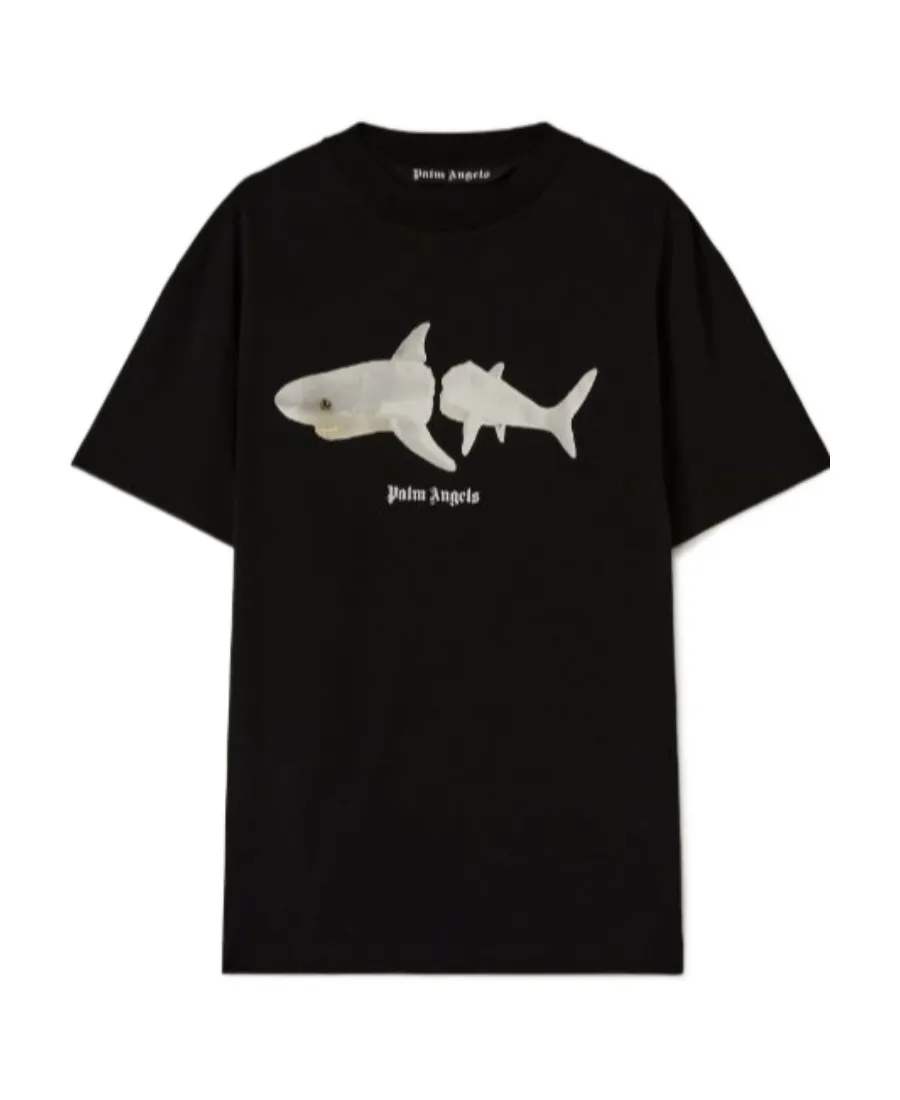 Shark Printed Crewneck T-Shirt