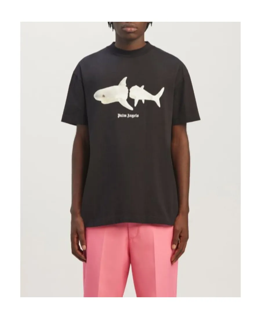 Shark Printed Crewneck T-Shirt