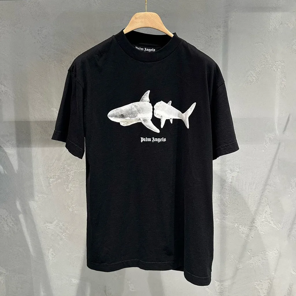 Shark Printed Crewneck T-Shirt