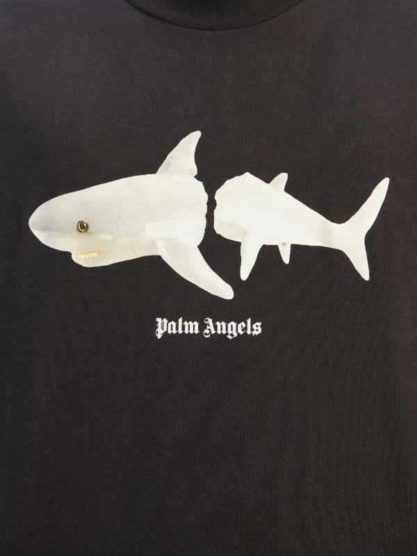 Shark Printed Crewneck T-Shirt