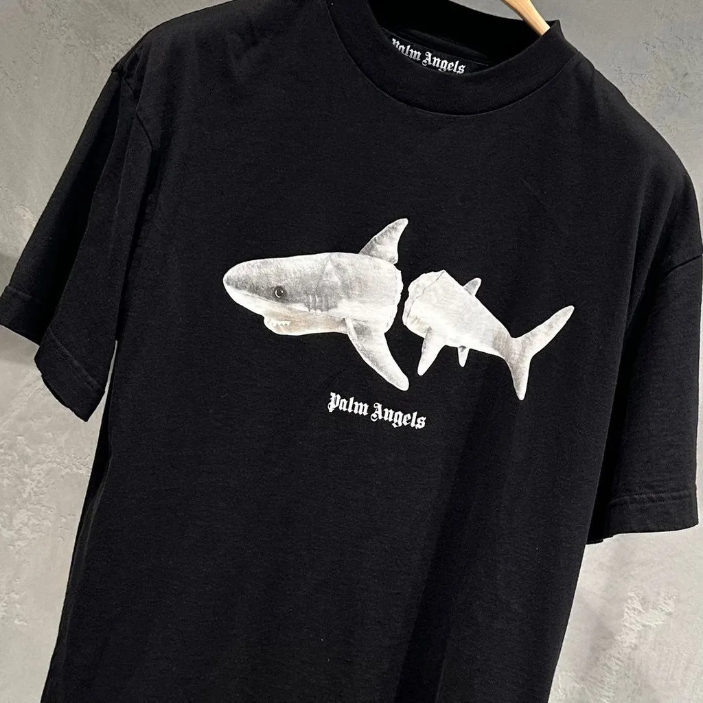 Shark Printed Crewneck T-Shirt