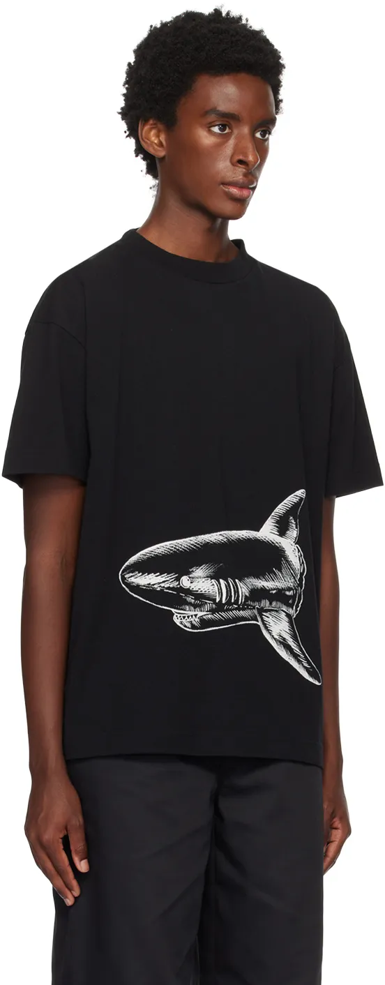 Shark-Print Organic Cotton T-Shirt