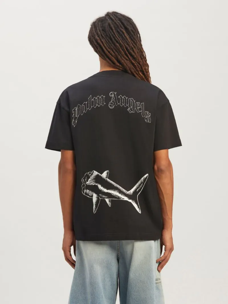 Shark-Print Organic Cotton T-Shirt