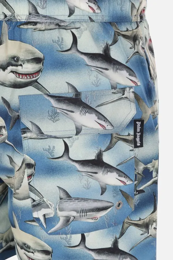 Sharks Drawstring Swim Shorts