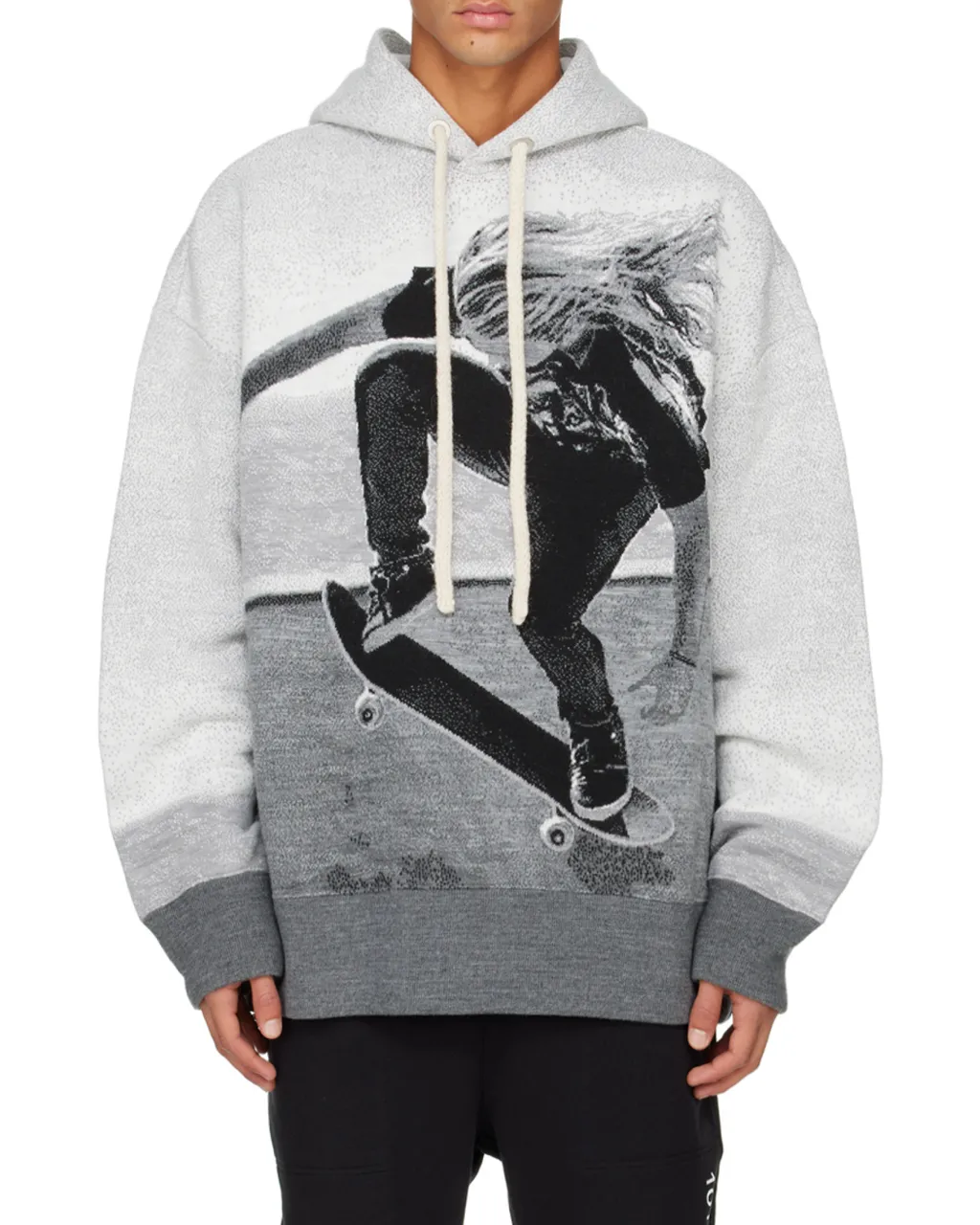 Graphic-Printed Drawstring Hoodie