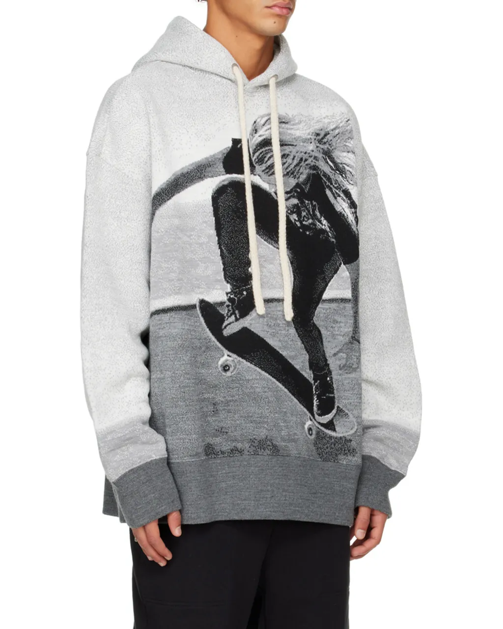 Graphic-Printed Drawstring Hoodie