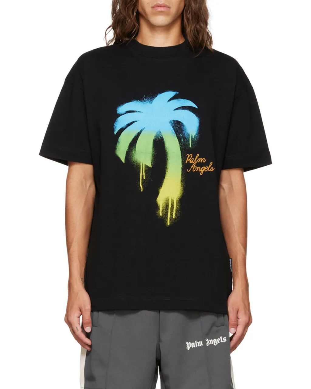 Palm Tree Printed Crewneck T-Shirt