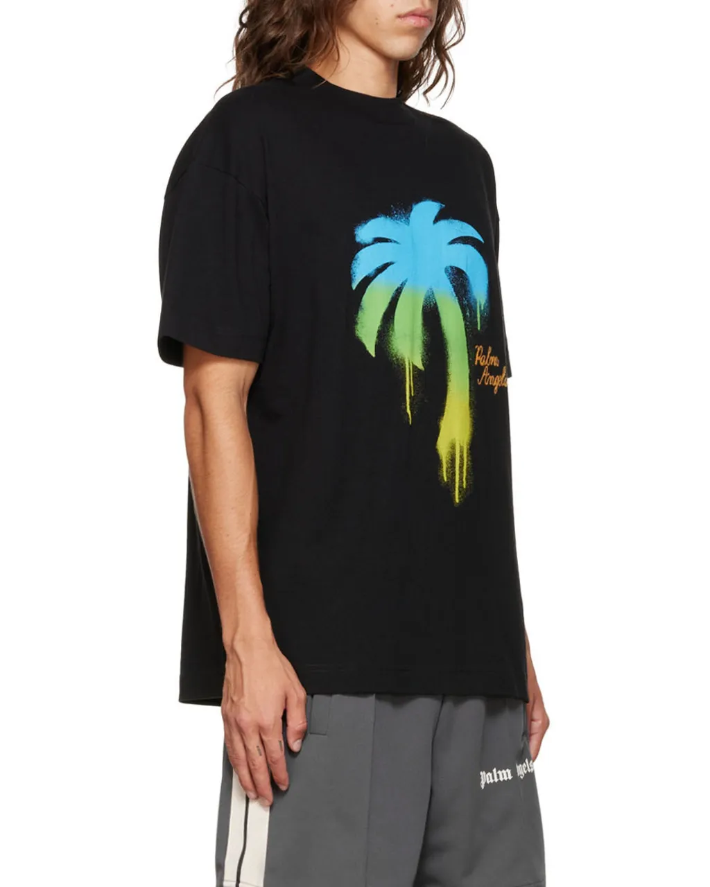 Palm Tree Printed Crewneck T-Shirt