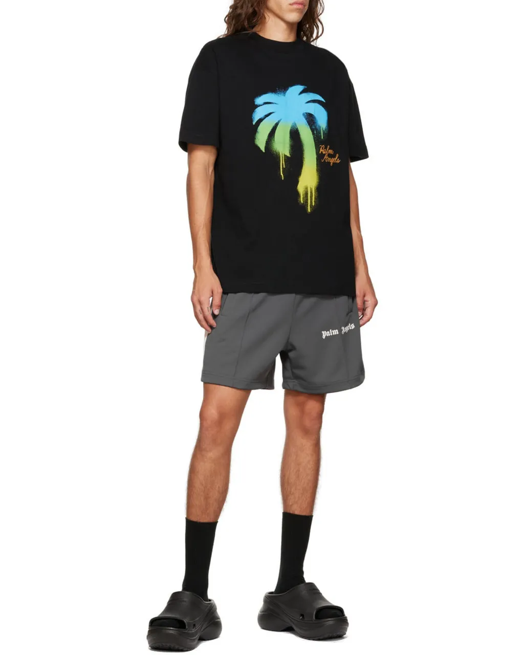 Palm Tree Printed Crewneck T-Shirt