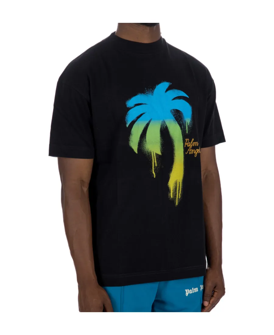 Palm Tree Printed Crewneck T-Shirt
