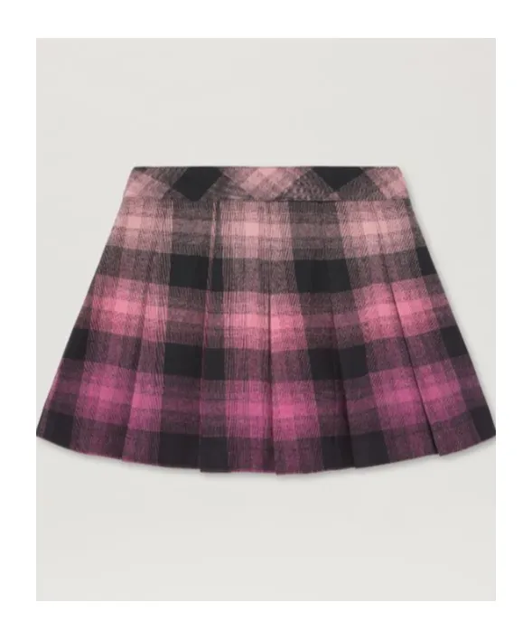 Logo Pleated Skirt