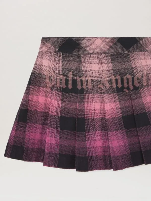 Logo Pleated Skirt