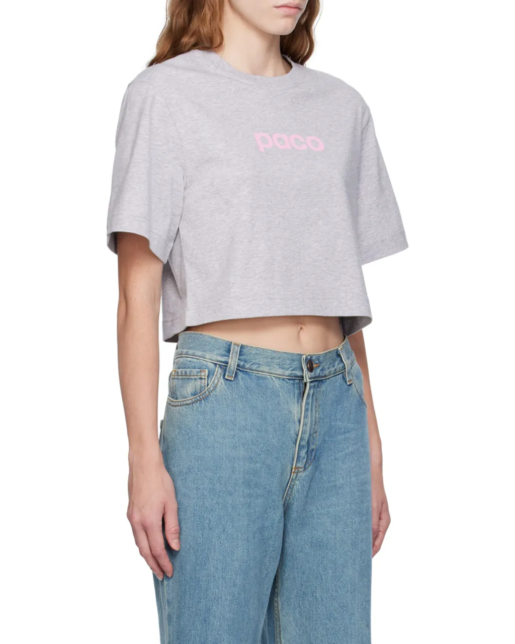 Logo Printed Cropped T-Shirt