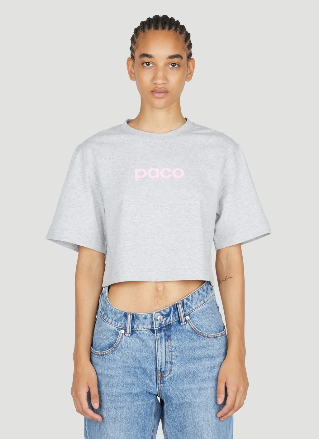 Logo Printed Cropped T-Shirt