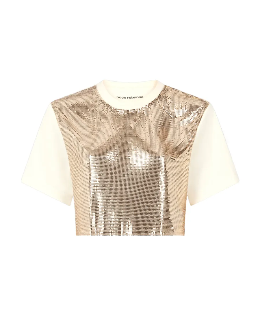 Chainmail Effect Cropped T-Shirt