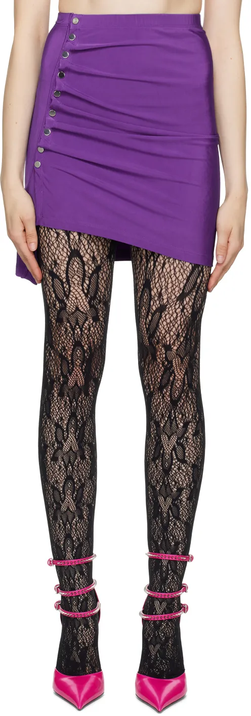 Draped Satin Mini Skirt