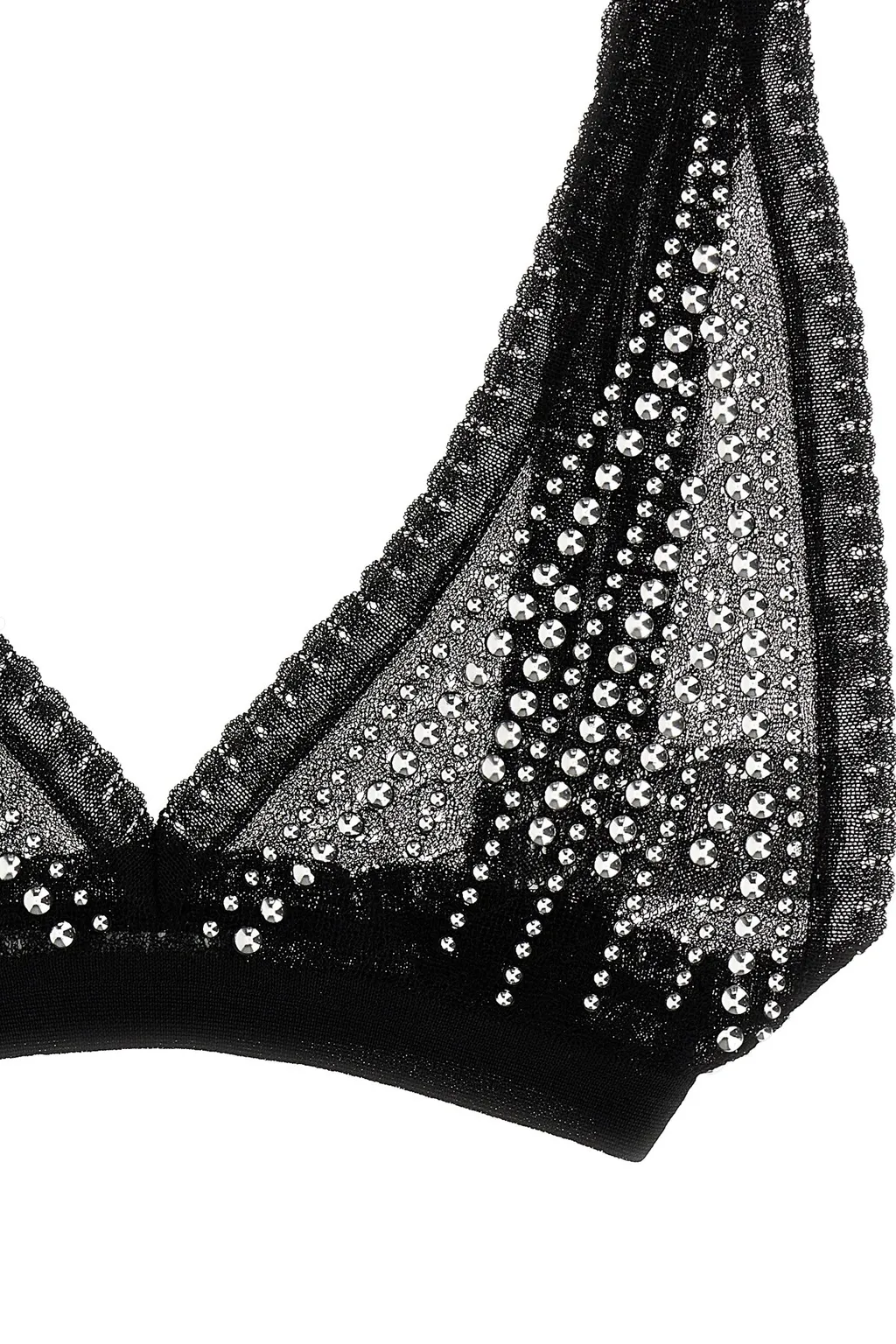 Bead-Embellished Semi-Sheer Bra
