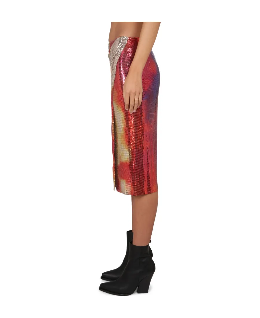 Metallic Midi Skirt