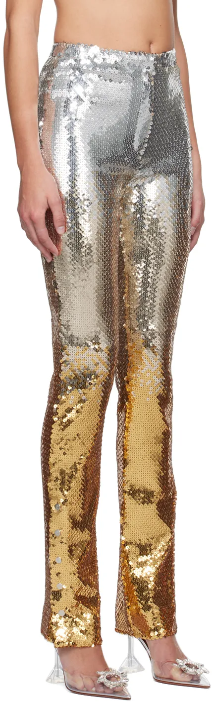 Sequin-Embellished Slim-Fit Trousers