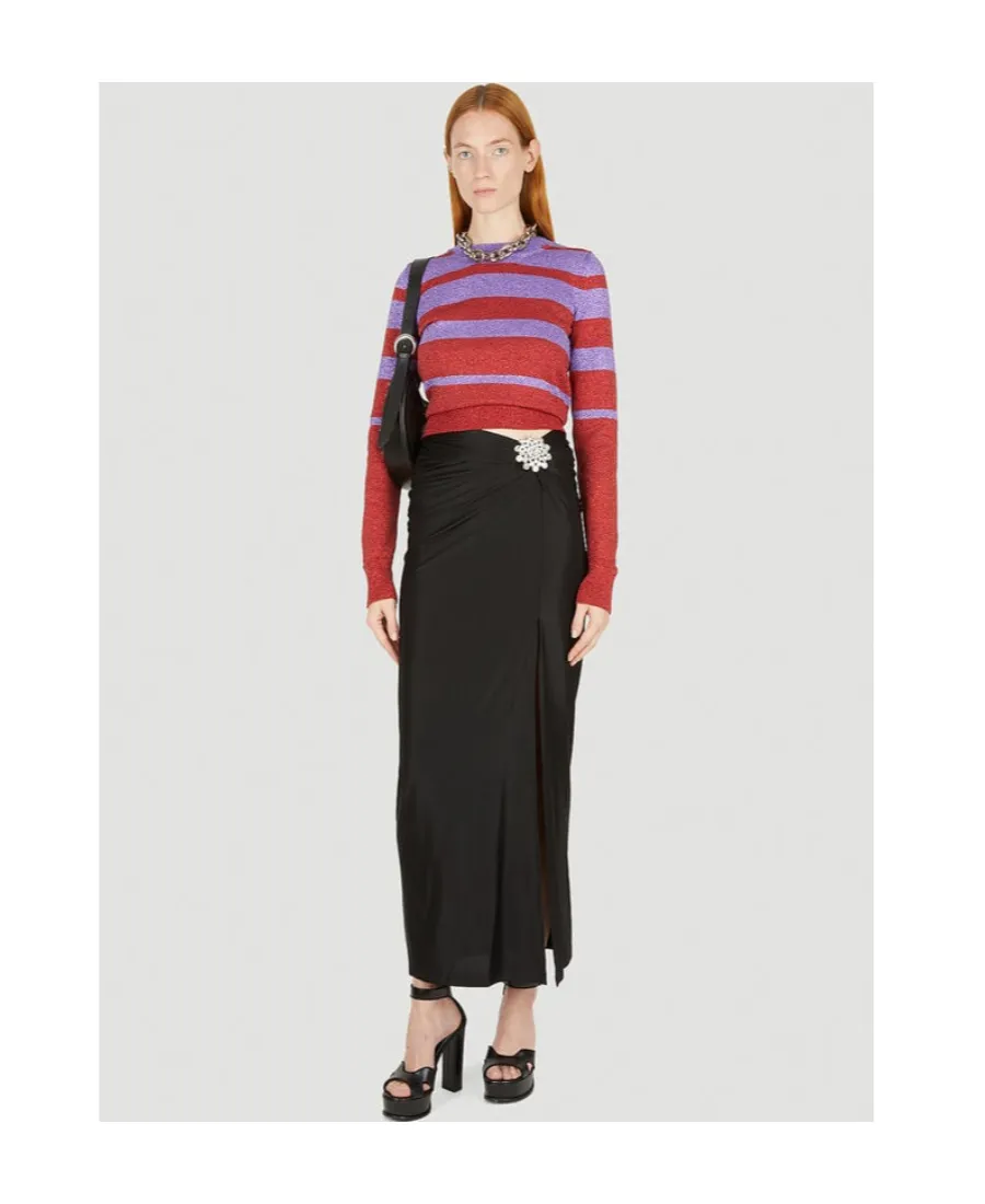 Metallic Striped Knitted Sweater