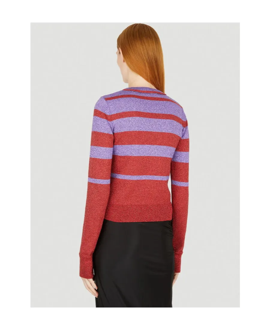 Metallic Striped Knitted Sweater