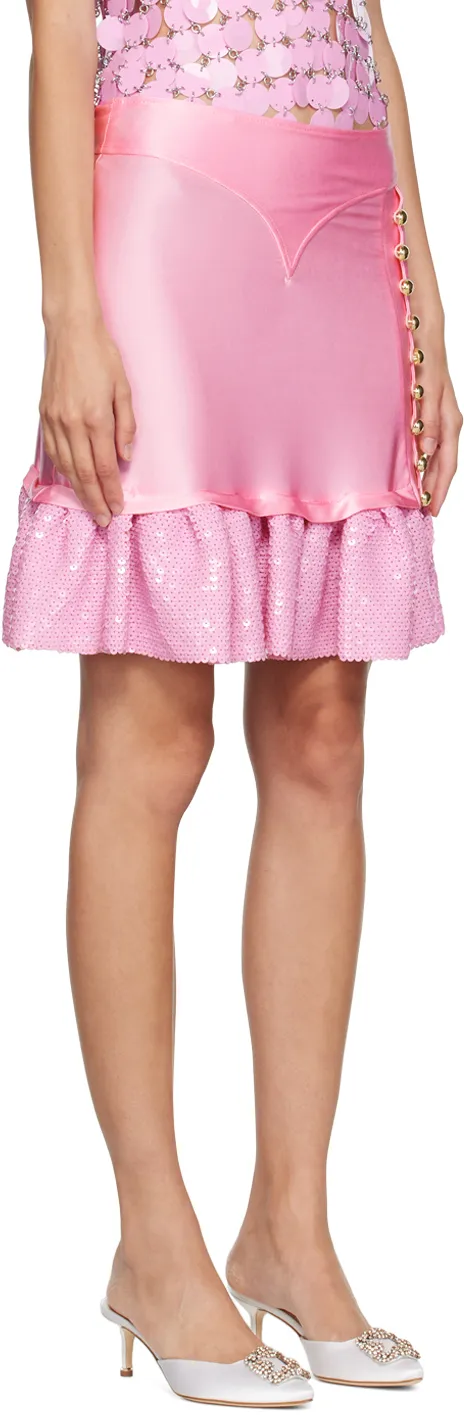 Ruffle-Trim Fitted Skirt