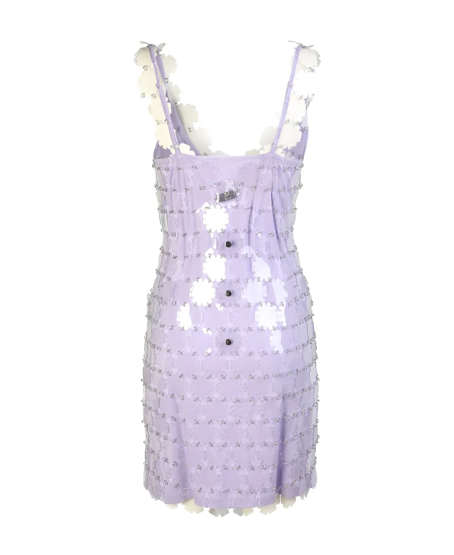 Sequin-Embellished Sleeveless Mini Dress