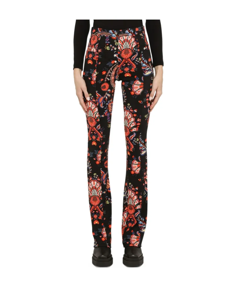 Floral-Printed Straight-Leg Trousers