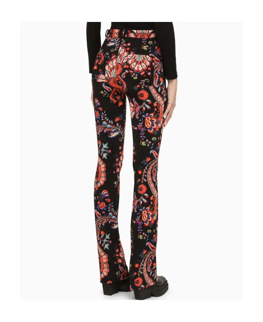 Floral-Printed Straight-Leg Trousers