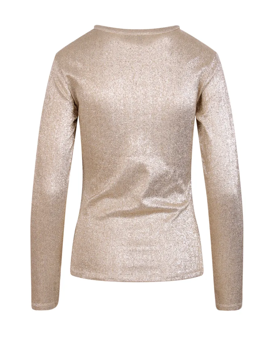 Fitted Crewneck Long-Sleeved Top