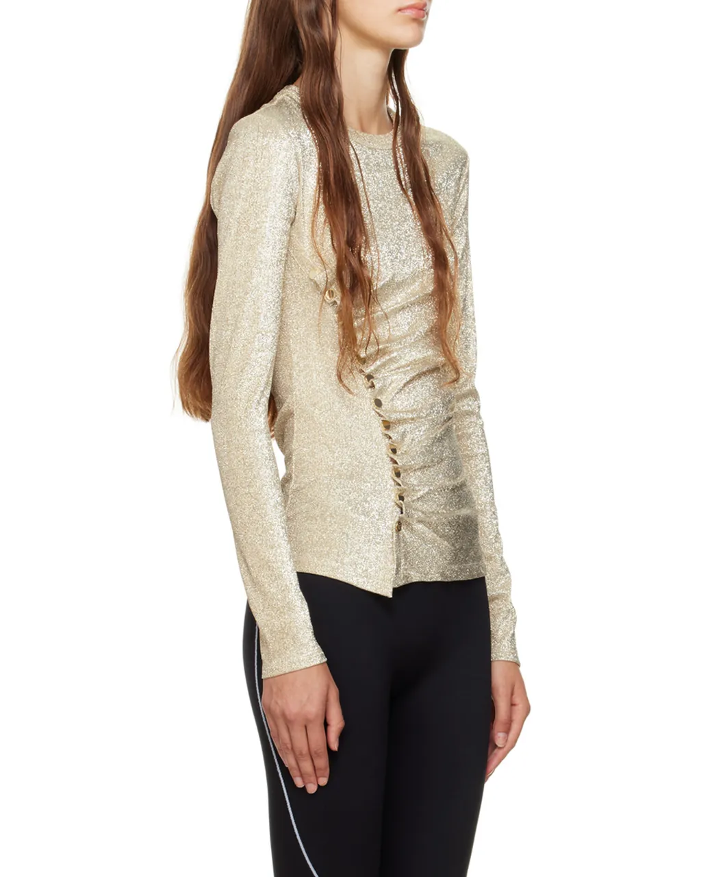 Fitted Crewneck Long-Sleeved Top