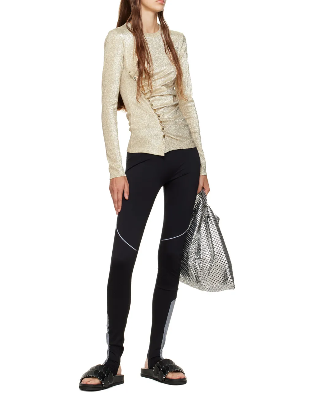 Fitted Crewneck Long-Sleeved Top