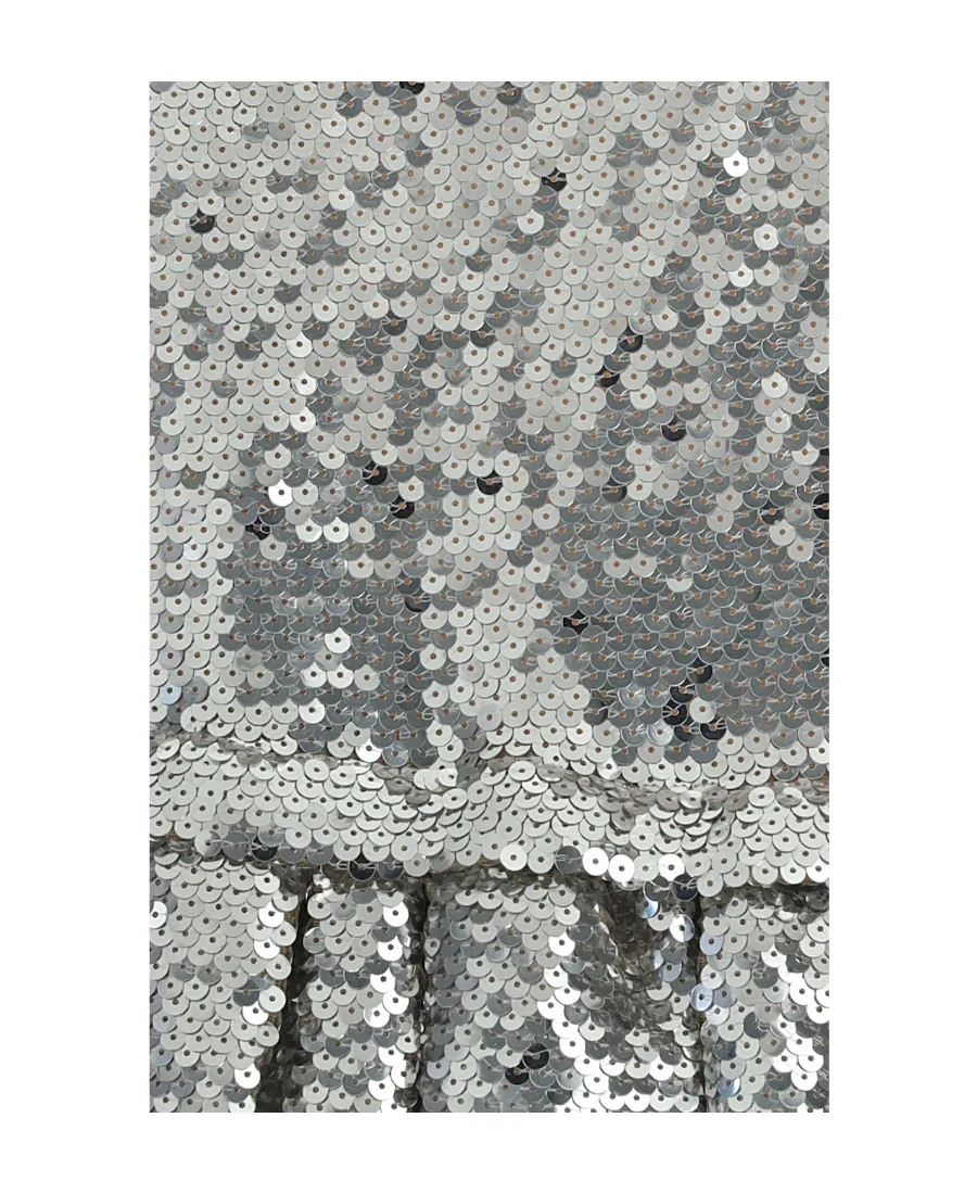 Sequin-Embellished Ruffled Mini Skirt