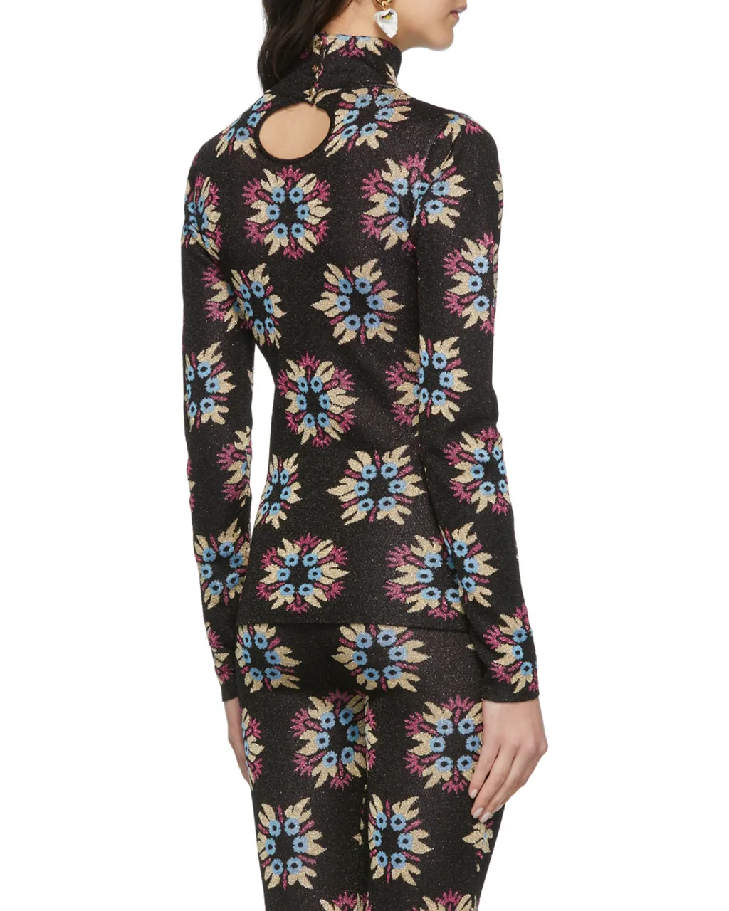 Printed Turtleneck Pullover