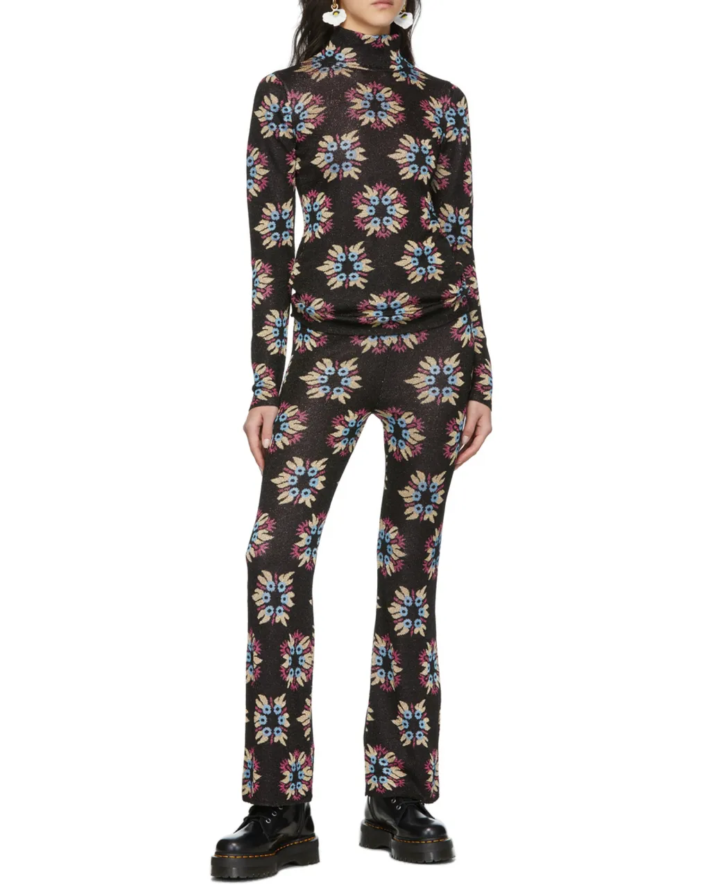 Printed Turtleneck Pullover