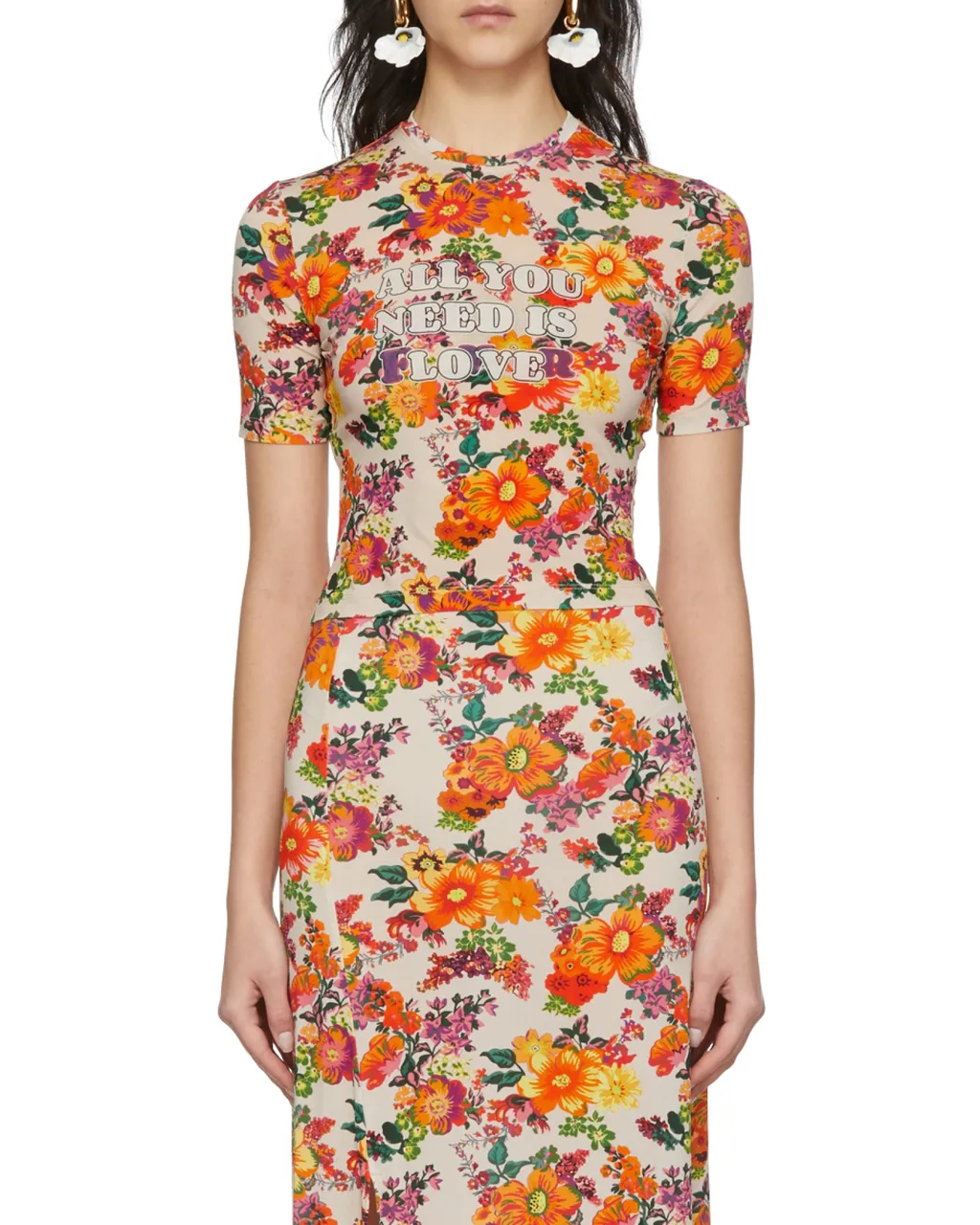 Pattern Printed Short-Sleeved T-Shirt