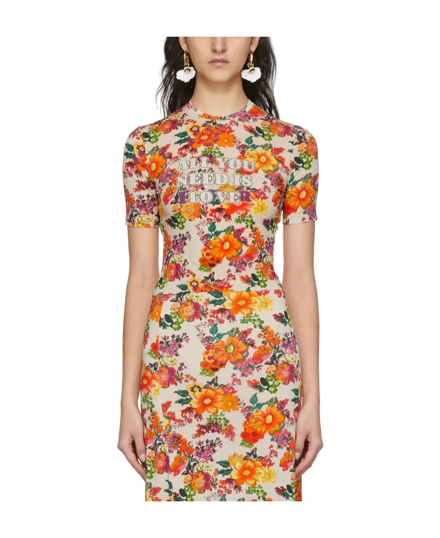Pattern Printed Short-Sleeved T-Shirt