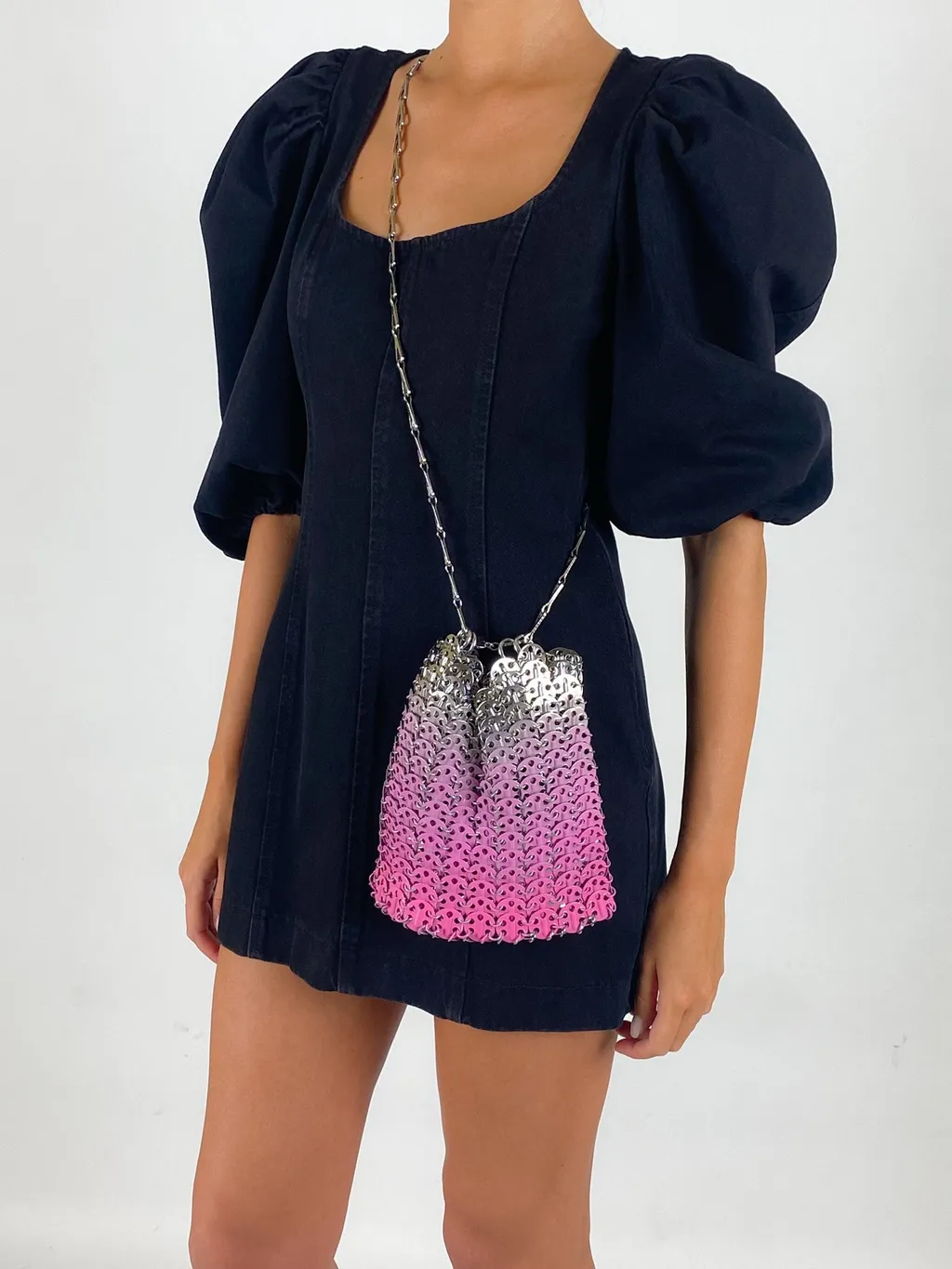 Metal Facing Shoulder Bag