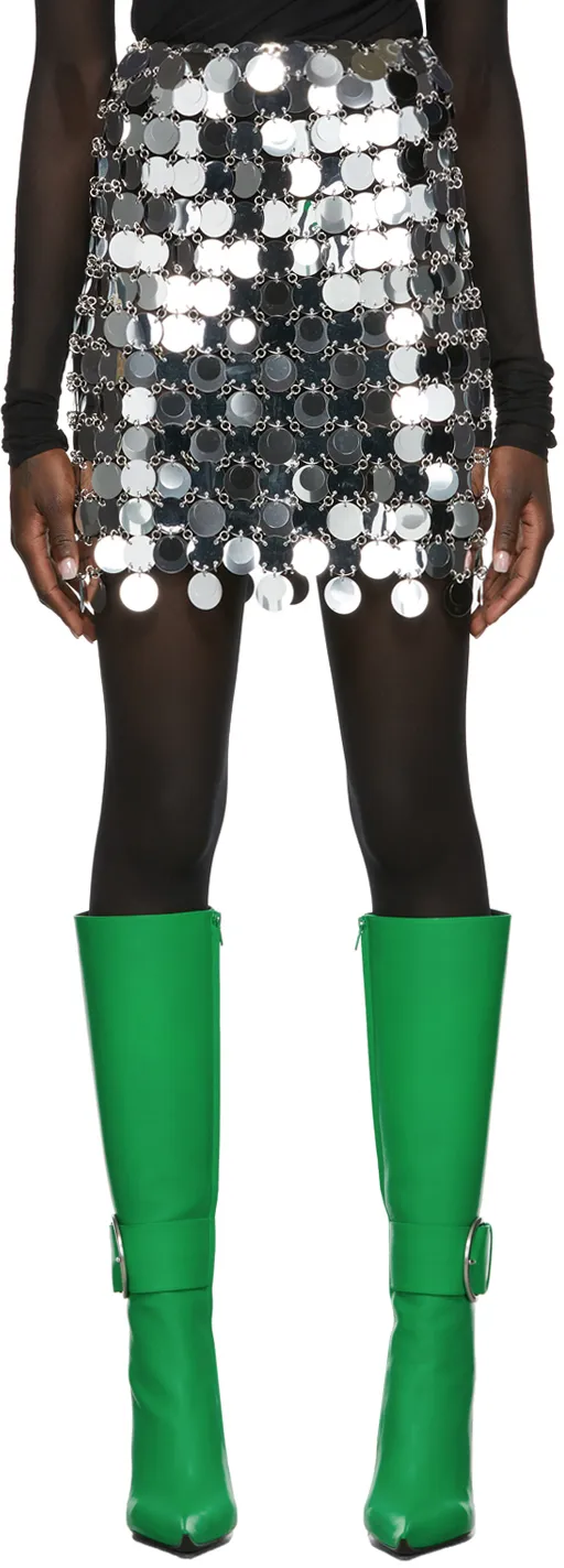 Asymmetric Circular-Disc Mini Skirt
