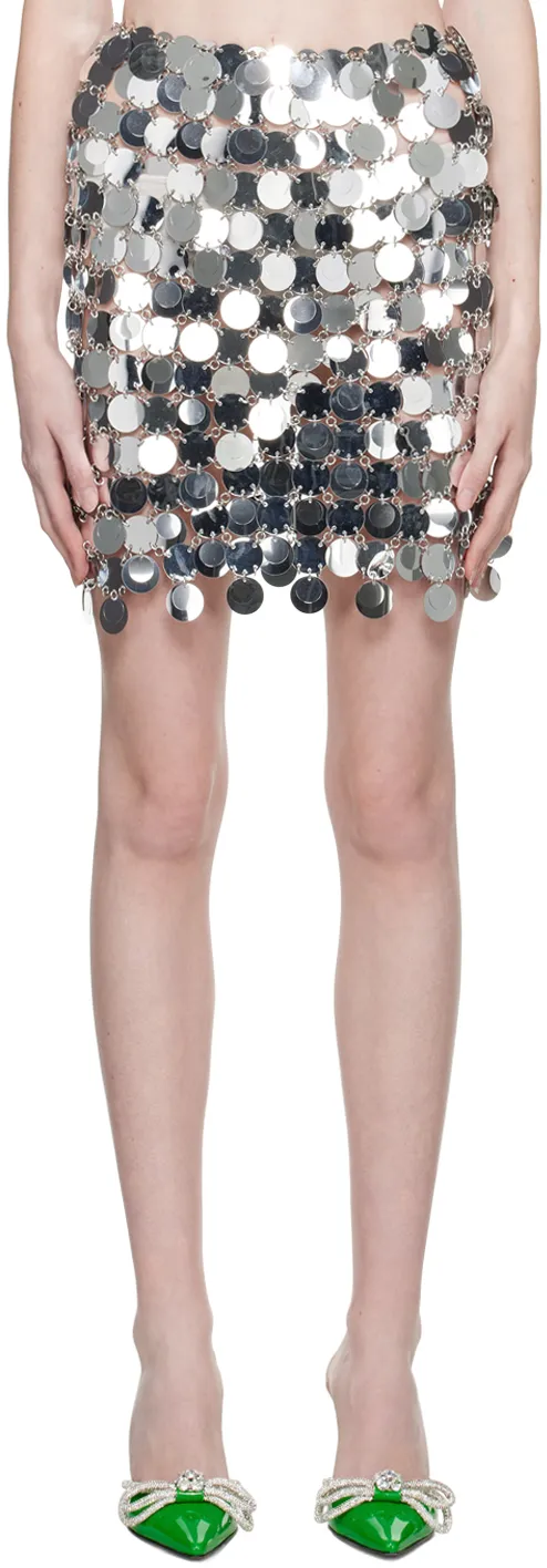 Asymmetric Circular-Disc Mini Skirt