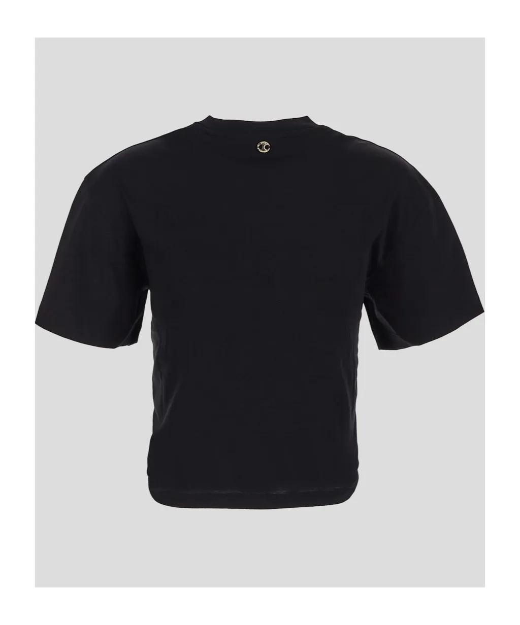 Ring Detailed Cropped T-Shirt
