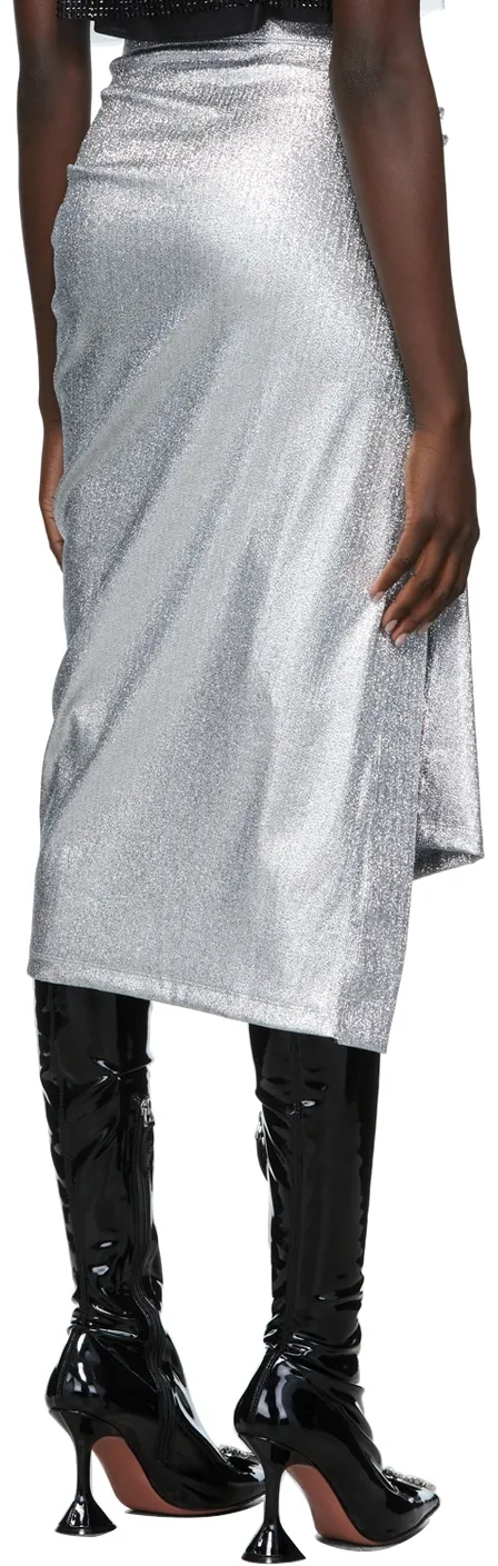 Drapped Button Skirt
