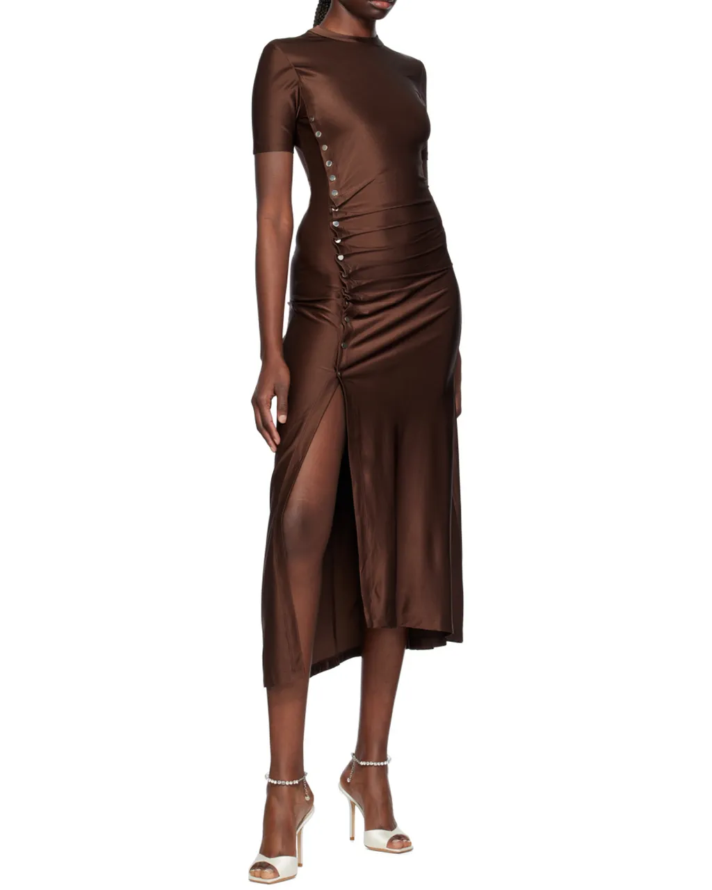 Ruched Detailed Midi Dress