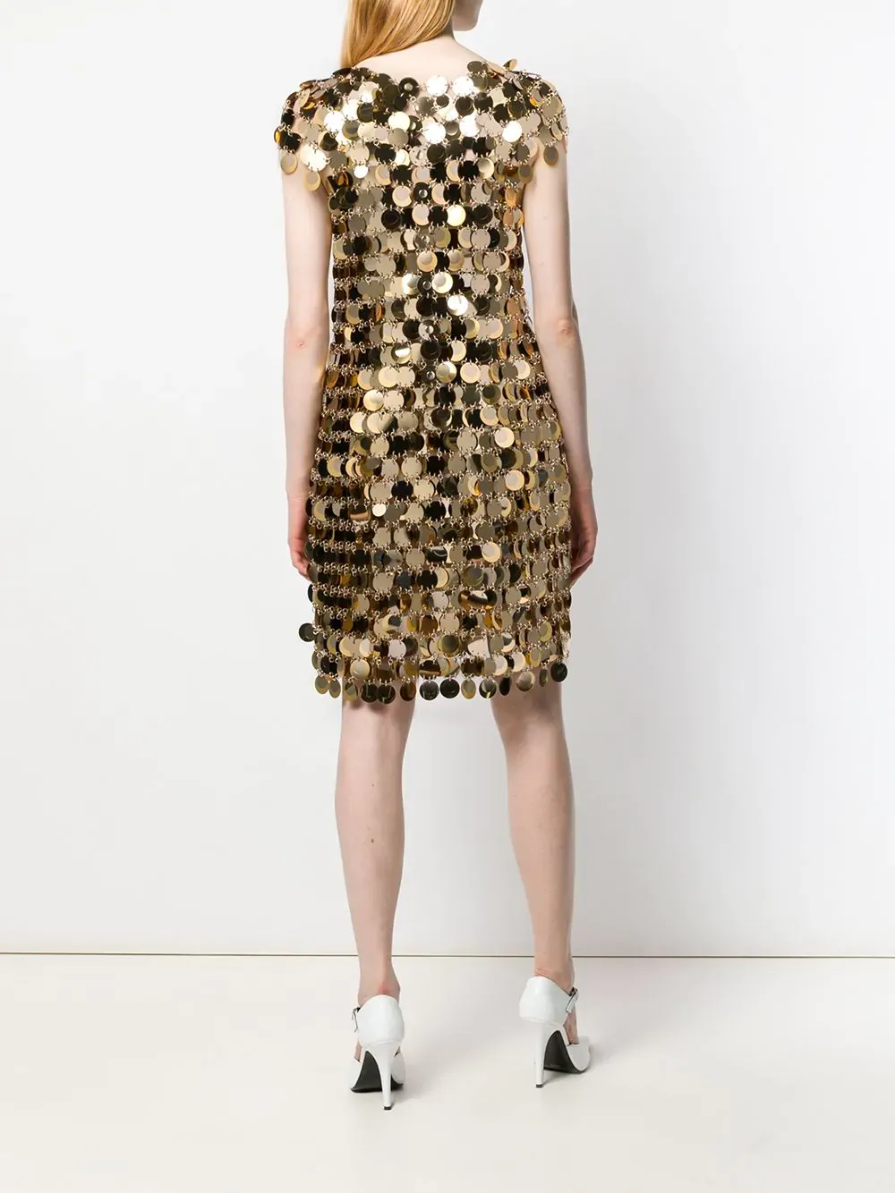 Sequin Chain-Disc Embellished Mini Dress