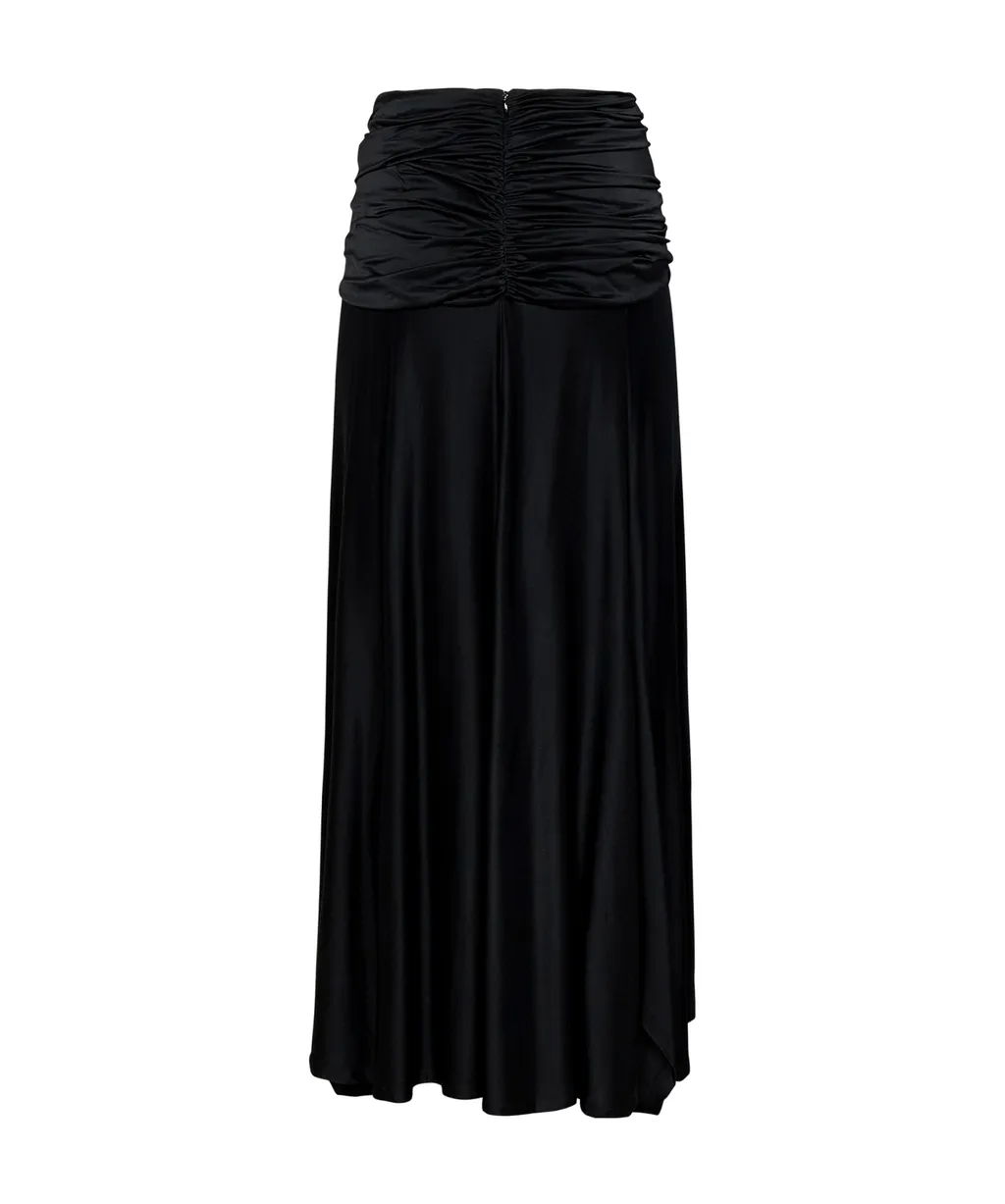 Gathered Detailed Midi Skirt