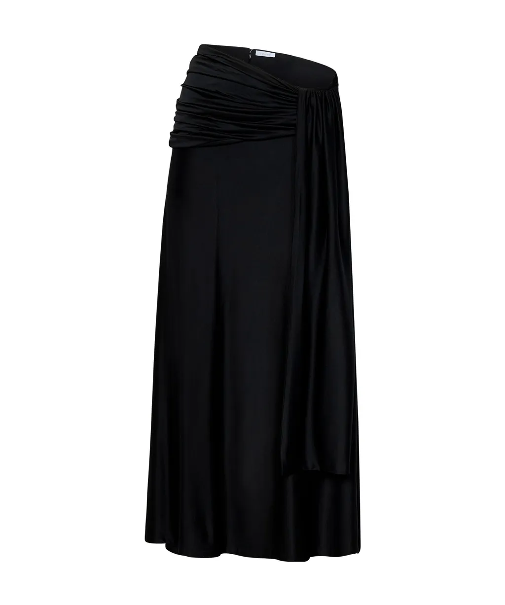 Gathered Detailed Midi Skirt