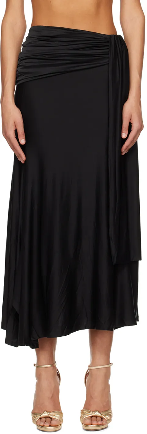 Gathered Detailed Midi Skirt